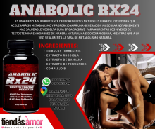 SUPLEMENTO DE TESTOSTERONA 1 ANABOLIC RX 24 ORIGINAL-EE.UU